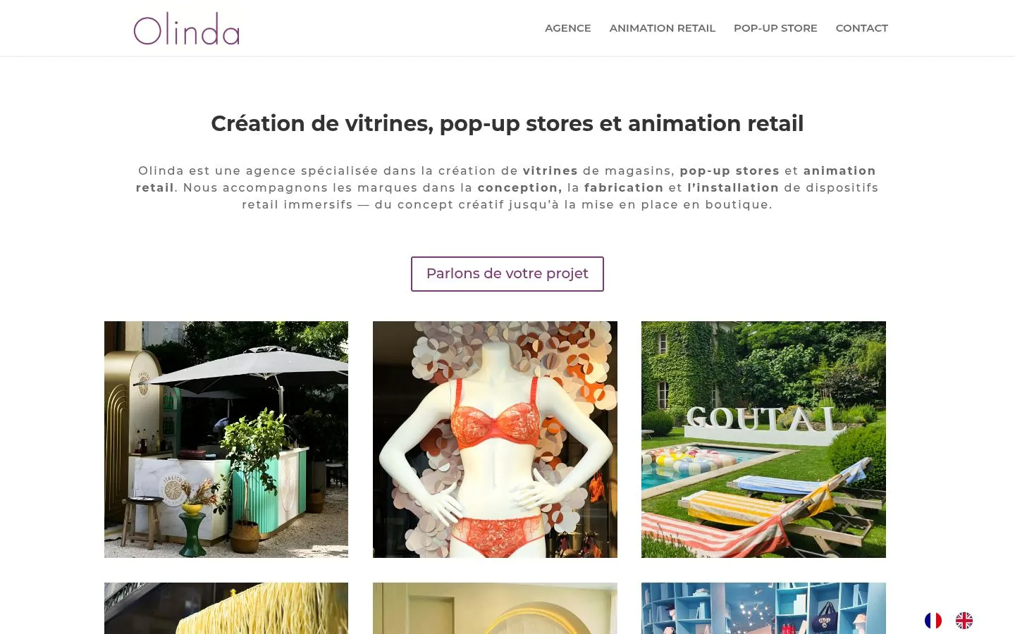 Agence Olinda website by Martin Rondot